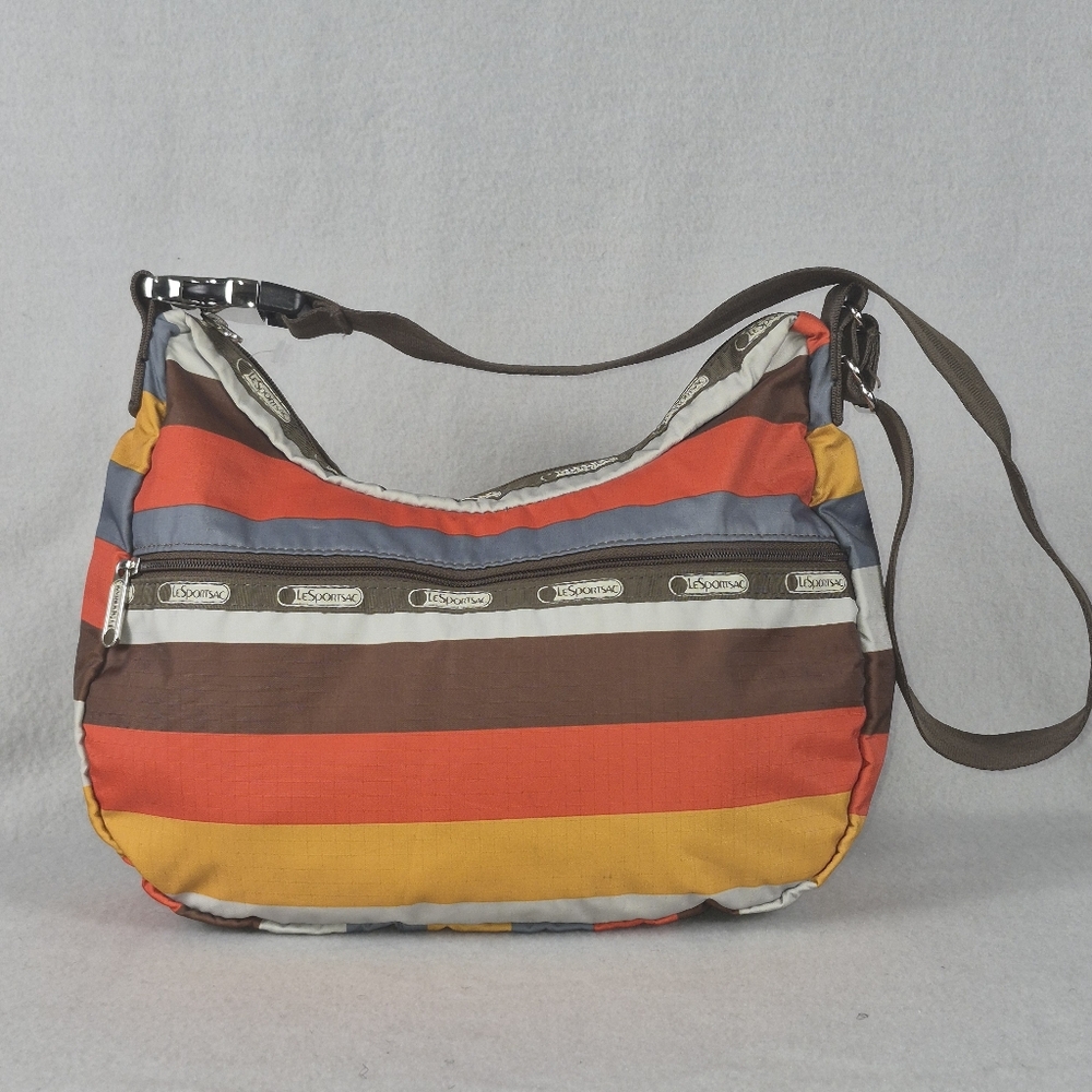 LeSportsac Classic Hobo Crossbody Bag – Striped Design (NWOT)